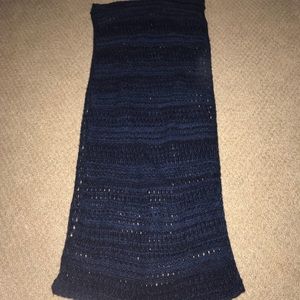 Navy Blue Knit Infinity Scarf